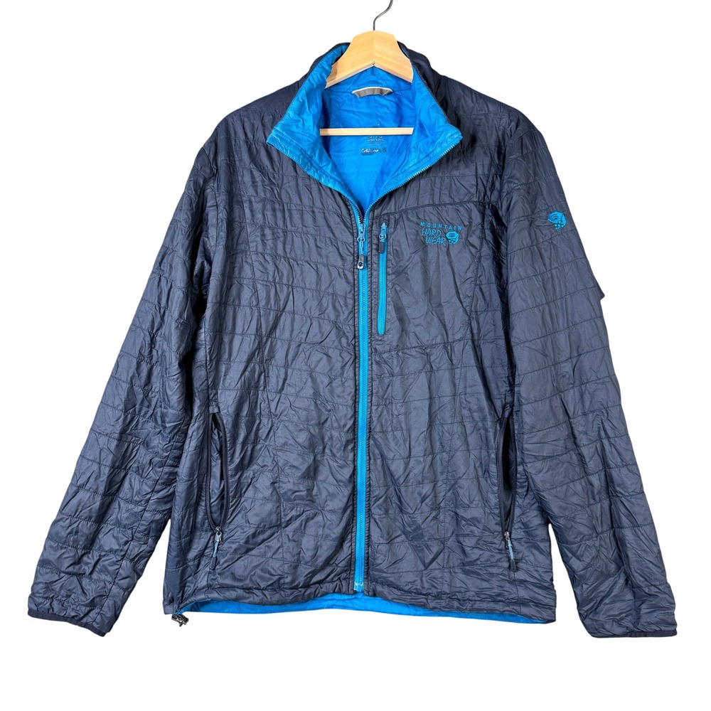 Mountain Hardwear Thermostatic Insulated Jacket Mens Large Navy Blue Full Zip